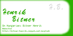 henrik bitner business card
